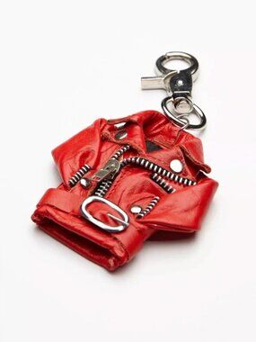 Free People x Understated Leather Mini Moto Leather Jacket Keychain Bag Charm